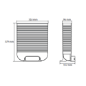 Plastmasas grīdas režģa kaste UBBINK Air Excellent 318 x 96 mm - Dn 140 x 50 mm