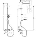 Termostata dušas sistēma HANSGROHE Vernis Shape 230, 26286670