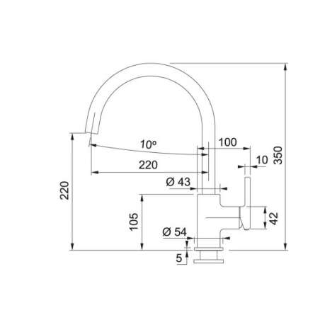 Kitchennis (izlietnes) jaucējkrāns FRANKE LINA XL, smilts spalvas