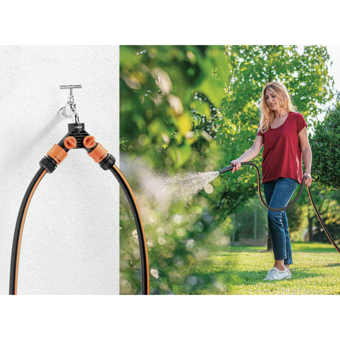 Коллектор с 2 выходами CLABER Quick-Click 3/4'' средний, 8598