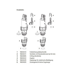 Клапан для опускания застеночного бака TECEprofil