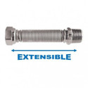 Elastīga nerūsējošā tērauda šļūtene MEPA Luxury 200-410 mm (DN12) 1/2"" vidū / 1/2"" vidū