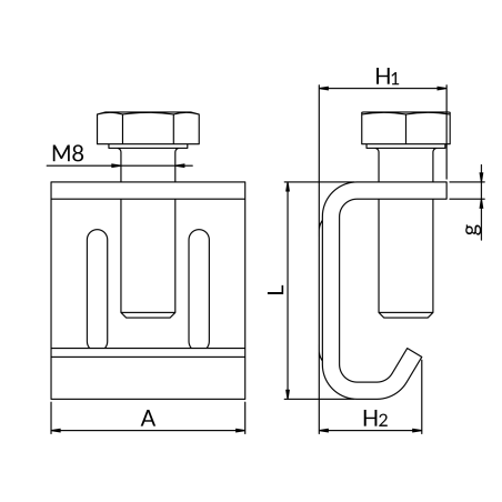 Duct clamp NICZUK SW - 200 pcs
