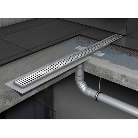 Комплект душевых каналов ACO ShowerDrain C с горизонтальным фланцем, с решеткой Wave 3 в 1, (Выбор различной длины)