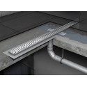 Dušas kanālu komplekts ACO ShowerDrain C ar horizontālu atloku, ar režģi Wave 3 in 1, (dažāda garuma izvēle)