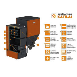 Универсальный пеллетный котел AUKŠTAITIJOS BOILERS Agro Uni 15 кВт