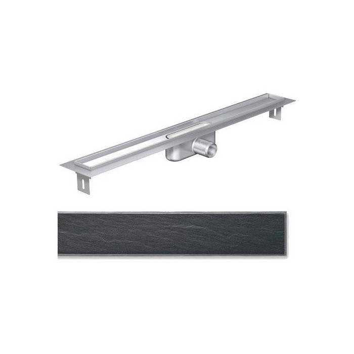 Shower channel sets ACO ShowerDrain C horizontal flange, with pasting tile Tile 3 in 1, 985 mm, siphon height 65 mm