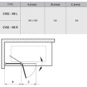 Kaheosaline hingedega vannisein RAVAK CVS2 (ekspositsioon)