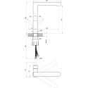 Kitchennis (sink) faucet RAVAK Puri, black-matte