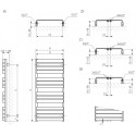 Полотенцесушитель TERMA WARP T 500 x 1100 мм, красный, (Из экспонатов)