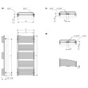 Полотенцесушитель TERMA POLA 600 x 1118 мм, мягкий белый (Из экспонатов)