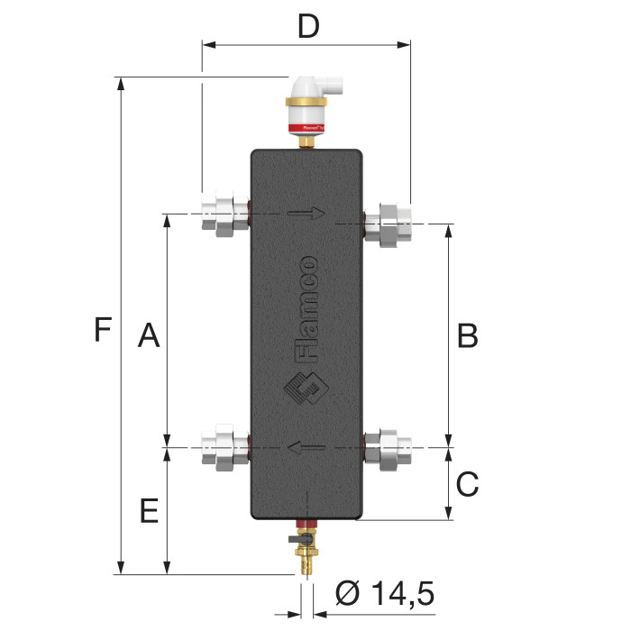 Hüdraularvoolu eraldusanum FLAMCO FlexBalance EcoPlus C 200 kW - 2", 28380