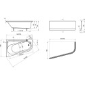 Akrüülist asümmeetriline vann RAVAK Chrome 1600 x 1050, vasakul (säritusest)