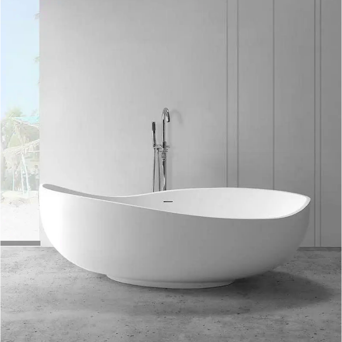 KivivannTUB MEPA Bend Matt-Black 184 x 112 cm musta mattsifooniga