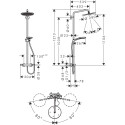 Termostatinė lietaus dušo sistema HANSGROHE Crometta S 280 1jet, 26890990