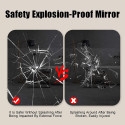 Mirror ornament is LED shelling MEPA Round 60 x 60 cm, with black-matte frame