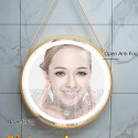 Mirror ornament is LED shelling MEPA Round 60 x 60 cm, with black-matte frame