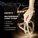 Mirror ornament is LED shelling MEPA Round 60 x 60 cm, with black-matte frame