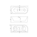 Ванна из овчины MEPA Corner L, 150 x 75 см