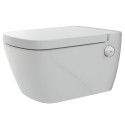 Peatatud WC bideefunktsiooniga TECEone Rimless istme ja kaanega