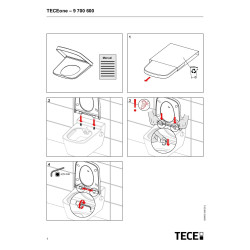Чехол для унитаза TECEone с медленным спуском