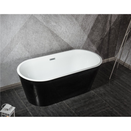 AkrüülvannTUB MEPA Black I, 170 x 80 cm, (Transfusioon on sifoonkorgi sulg valikuline)
