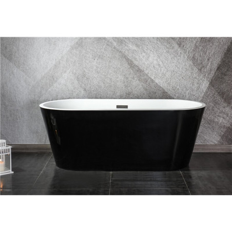 Akrila vannaTUB MEPA Black I, 170 x 80 cm, (pārliešana ir sifona vāciņa spalva pēc izvēles)