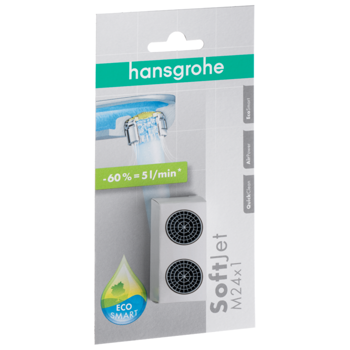Aeraatori komplektid HANSGROHE M24x1 EcoSmart 5 l/min (2 tk.), 13182000
