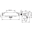 Thermostatin bath-shower faucet ORAS Optima Eco, chrome plated, 7140U