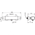 Thermostatic shower faucet ORAS Nova, chrome plated, 7470U