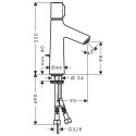 Valamusegisti HANSGROHE Talis Select S 100 põhjaklapiga, 72042000