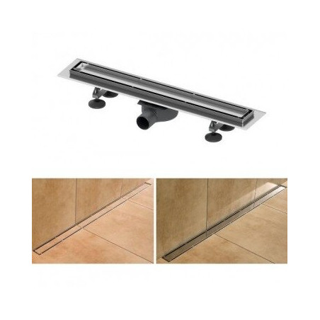 Dušo latako rinkiniai TECElinus su dvipusėmis grotelėmis Tile/Steel 6 in 1, (Įvairių ilgių pasirinkimas)
