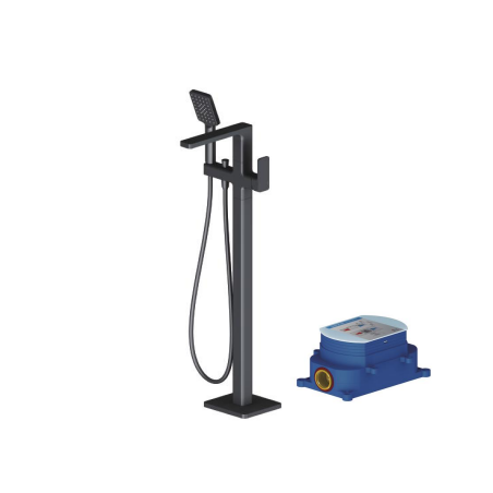 Bathroom faucet from the floor black matte (priced)