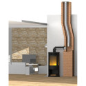 Musta terasseina üleminek keraamilisele korstnale DARCO 120 / 160