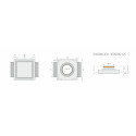 Paigaldatud hajuti ERGOVENT Quadro 100 mm, amortisaatoriga