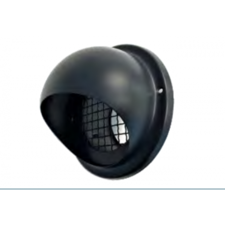 Ventilation outdoor grille with grid ALNOR 200, black