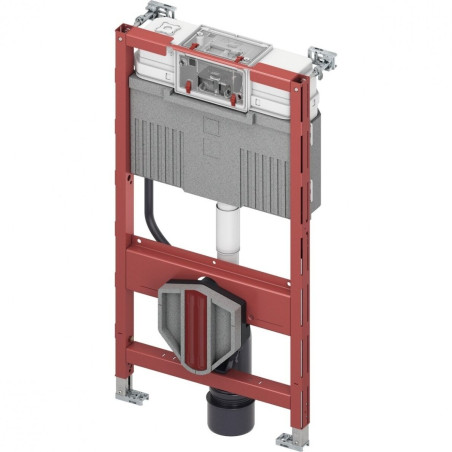 Pre-wall universal toilet frame TECEprofil with Uni water tank for connecting universal toilets with bidet functions