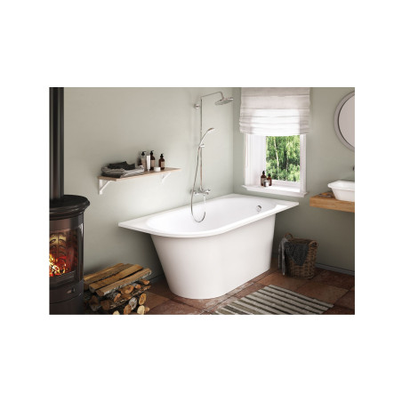 Stone mass bathtub PAA Vario L, white, 750 x 1680 mm, A