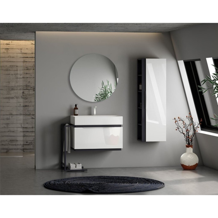 Spogulis ar fona LED apvalku MONTE 80 cm