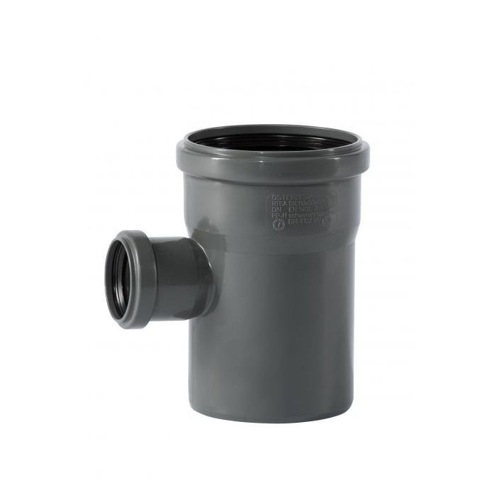 Indoor sewage tee WAVIN Optima 75 x 50/90°, gray