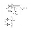 Смеситель для умывальника GROHE Essence 183 мм, 29192KF1