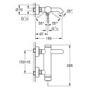 Смеситель для ванн - душ GROHE Essence New, 25250KF1