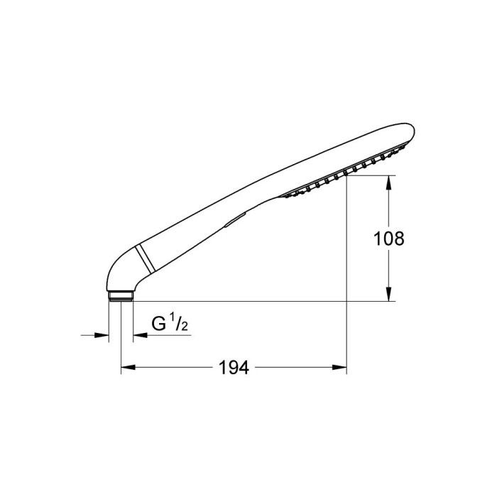Shower Head GROHE Rainshower Eco 120, 2 features, 27274000