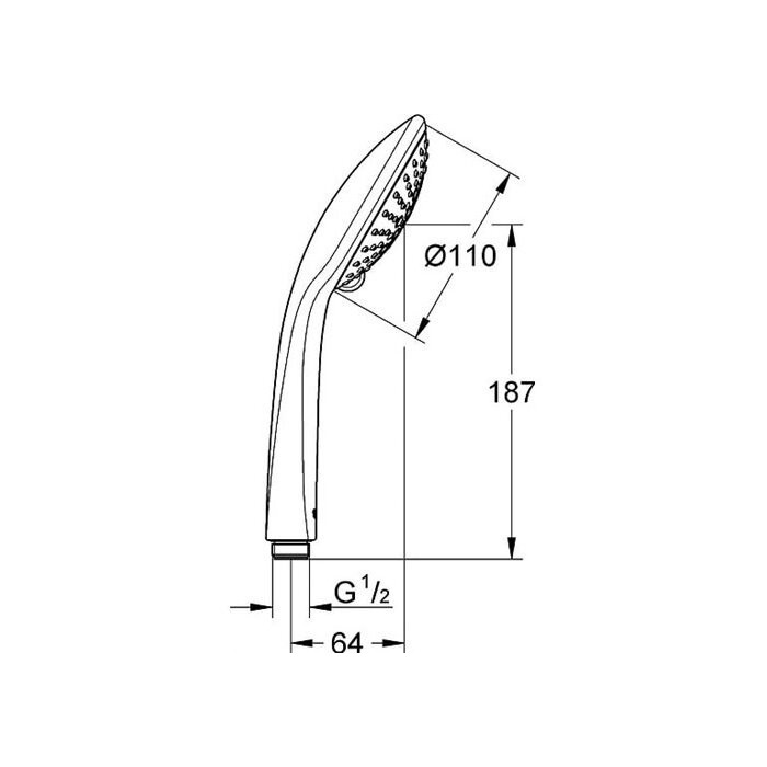 Dušipea GROHE Euphoria 110 Šampanja, 3 osa, 27222000