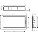 Seinaalune nišš HANSGROHE XtraStoris Original 300 x 600 x 100, must-matt, 56064670