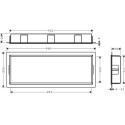 Potinkinė niša HANSGROHE XtraStoris Original 300 x 900 x 100, juoda-matinė, 56067670
