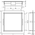 Пристенная ниша HANSGROHE XtraStoris Original 300 x 300 x 70, черный-матовый, 56093670
