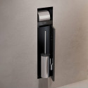 Пристенная ниша для туалетной бумаги с наклеенной плиткой HANSGROHE XtraStoris Rock, черно-матовый, 56062670