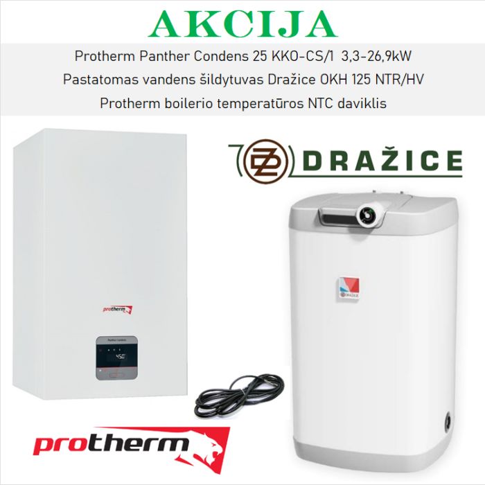 Акционные комплекты отопительного оборудования PROTHERM Panther 25KKO от DRAŽICE