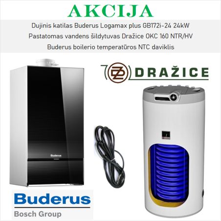 Reklaam BUDERUS GB172i-24 on DRAŽICE kütteseadmete komplekt